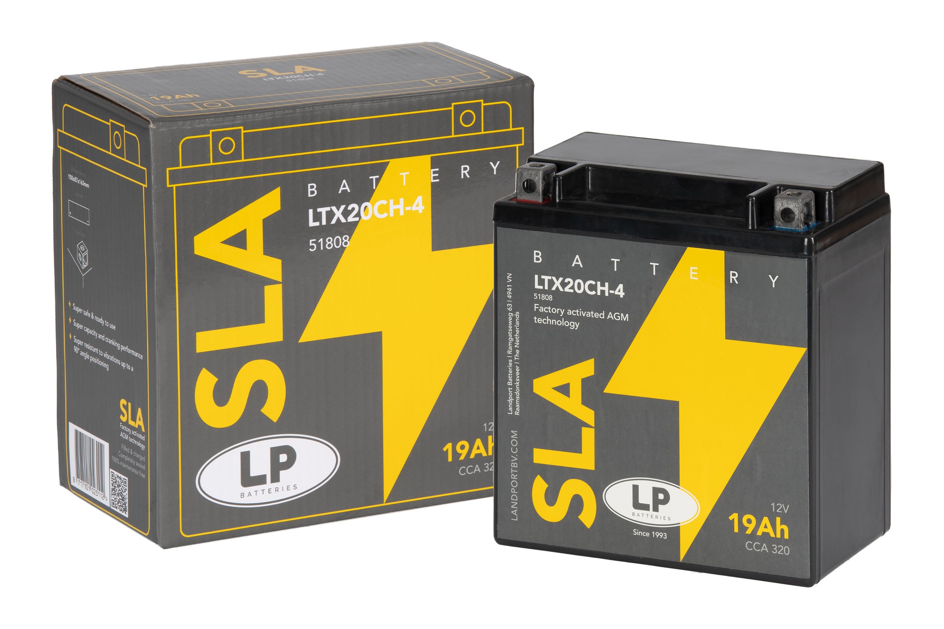 SLA AKÜ (MB LTX20CH-4) / 19 A / KG: 5,7 / L:150 / W:87 / H:163 / CCA: 320