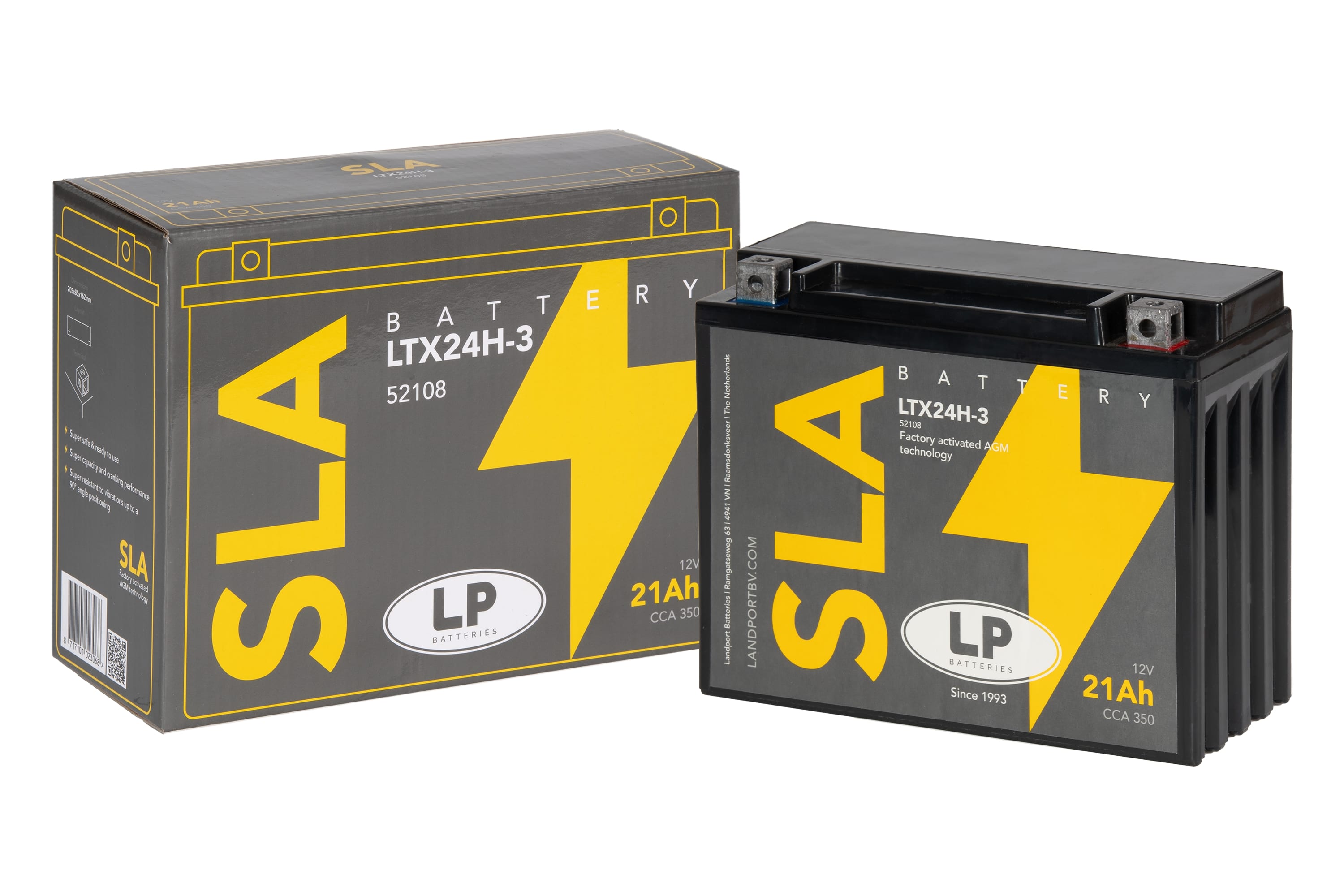 SLA AKÜ (MB LTX24H-3) / 21 A / KG: 6,6 / L:205 / W:85 / H:162 / CCA: 350