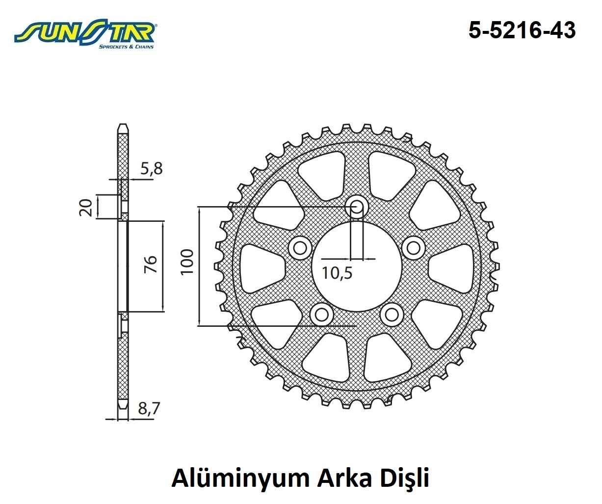 ARKA DİŞLİ ALÜMİNYUM