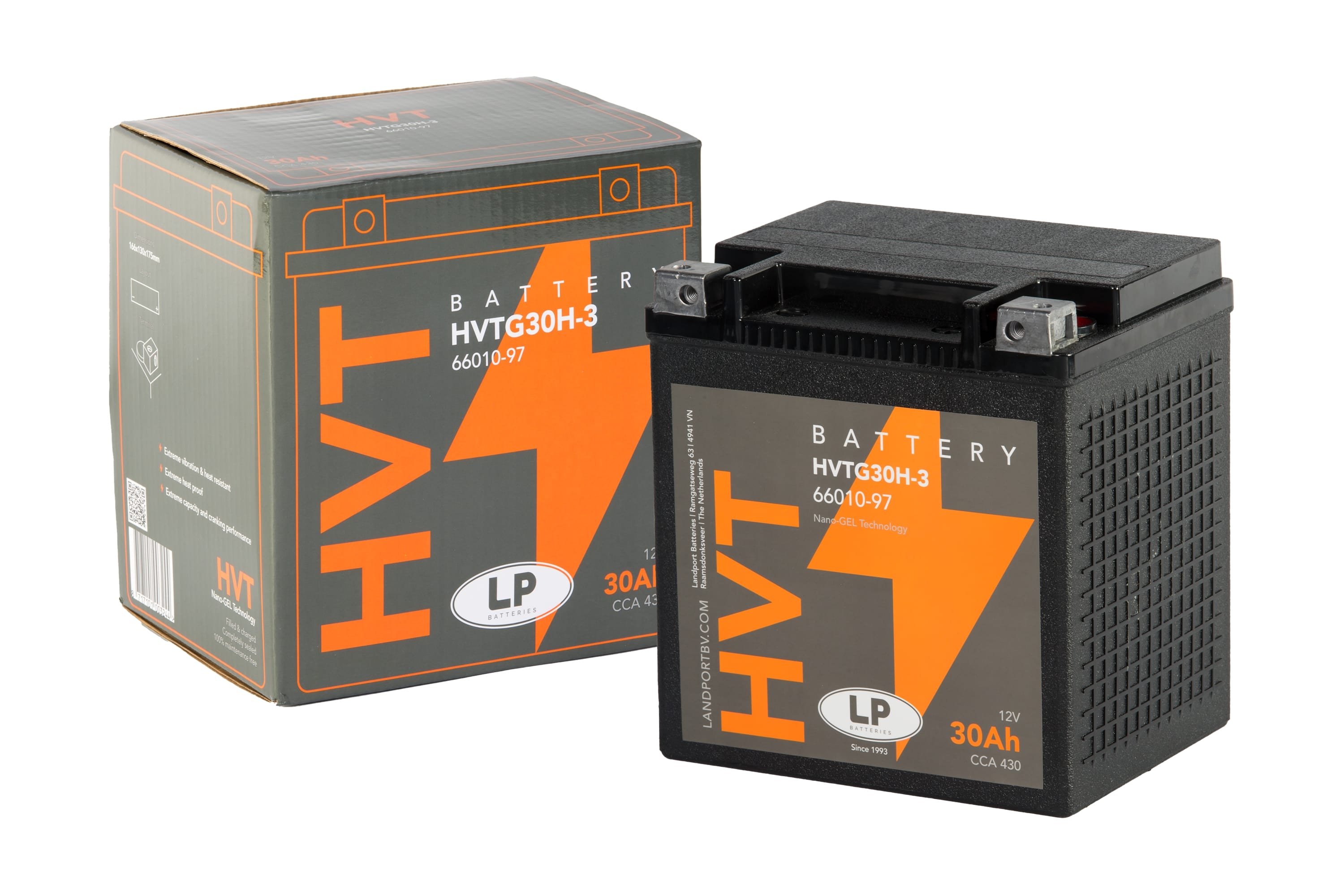GEL AKÜ (MG HVTG30H-3) Harley D. / 30 A / KG: 9,83 / L:166 / W:130 / H:175 / CCA: 430