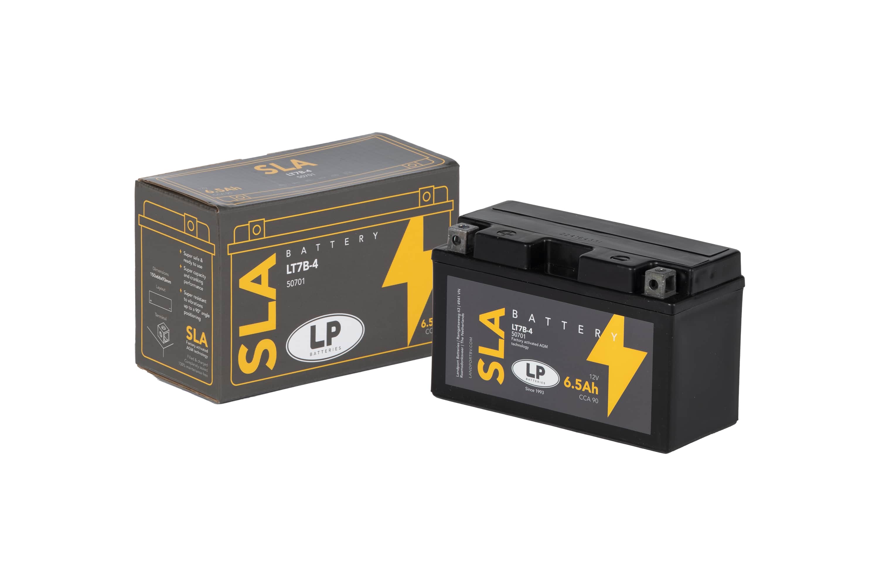 SLA AKÜ (MB LT7B-4) / 6,5 A / KG: 2,37 / L:150 / W:66 / H:93 / CCA: 90