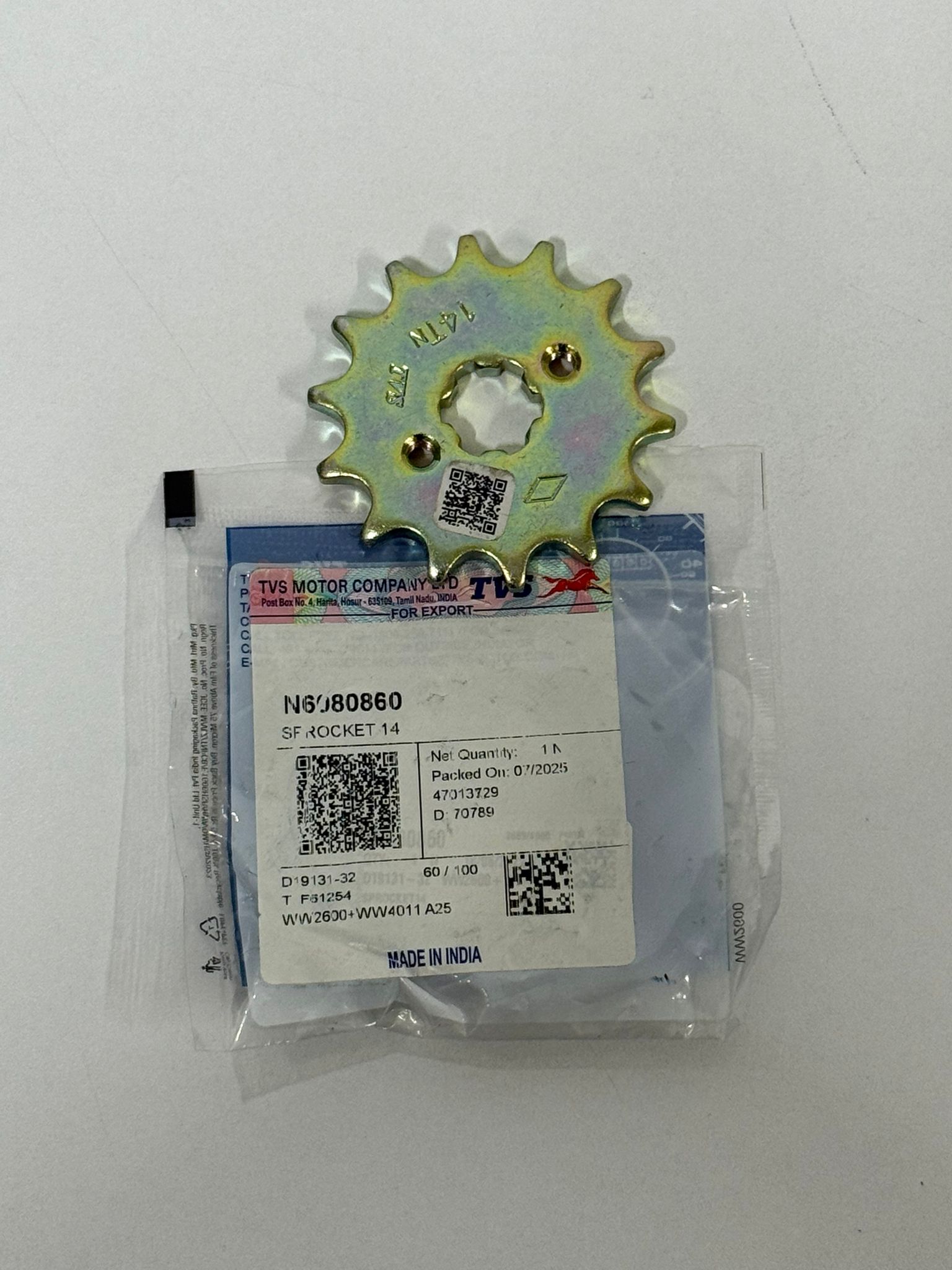 TVS ORİJİNAL ÖN DİŞLİ