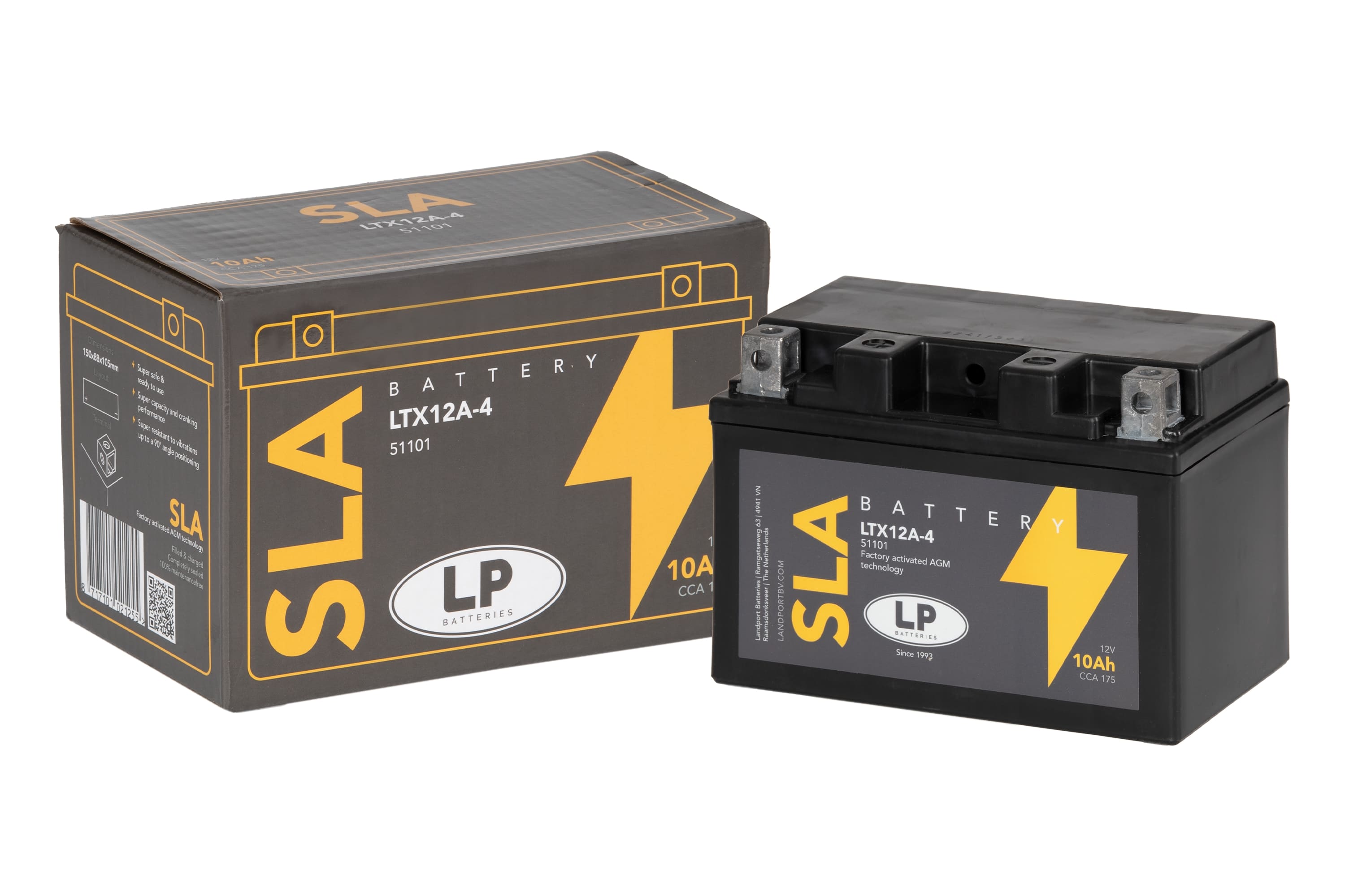 SLA AKÜ (MB LTX12A-4) / 10 A / KG: 3,29 / L:150 / W:88 / H:105 CCA: 175