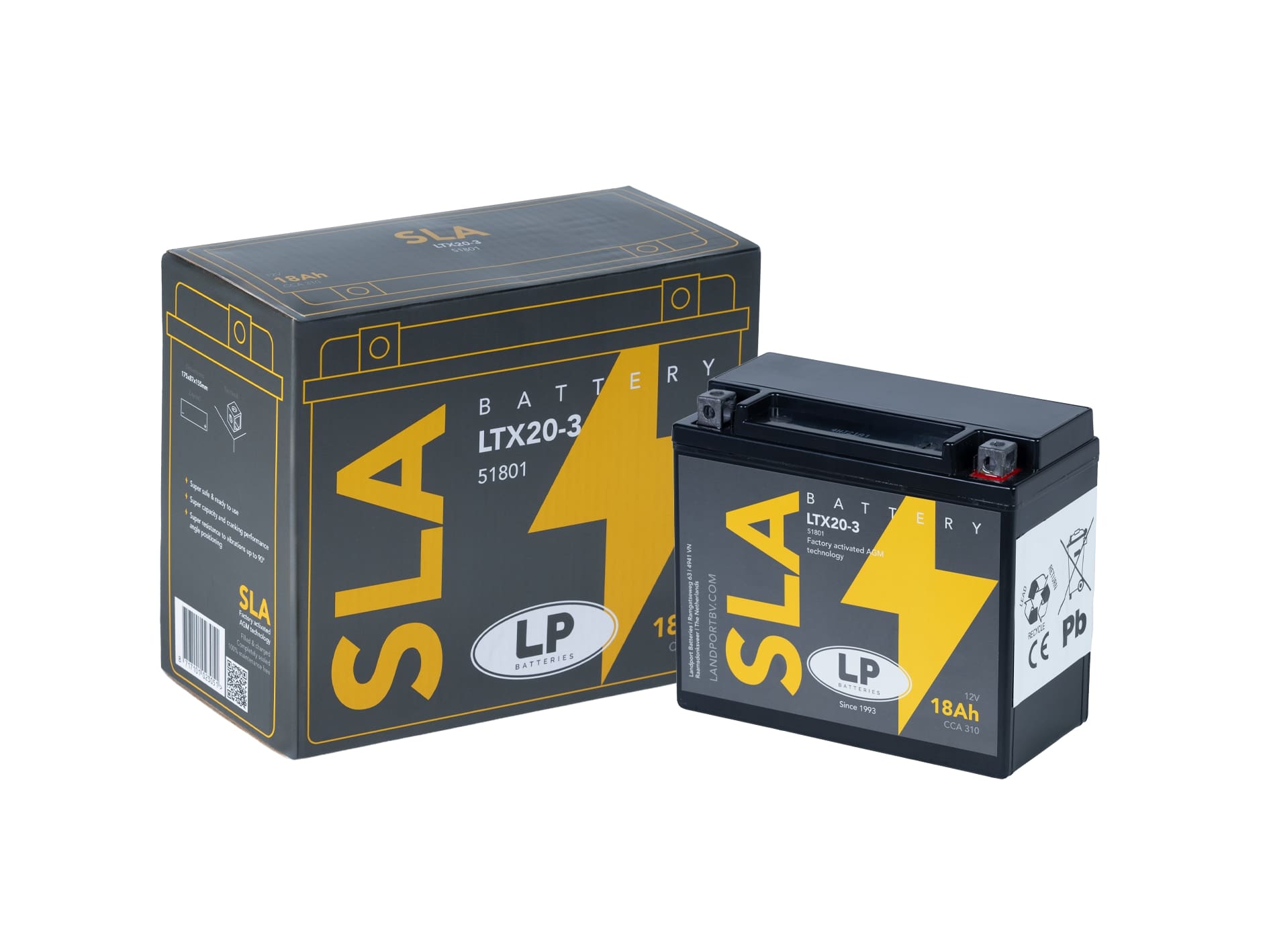 SLA AKÜ (MB LTX20-3) / 18 A / KG: 5,9 / L:175 / W:87 / H:155 / CCA: 310
