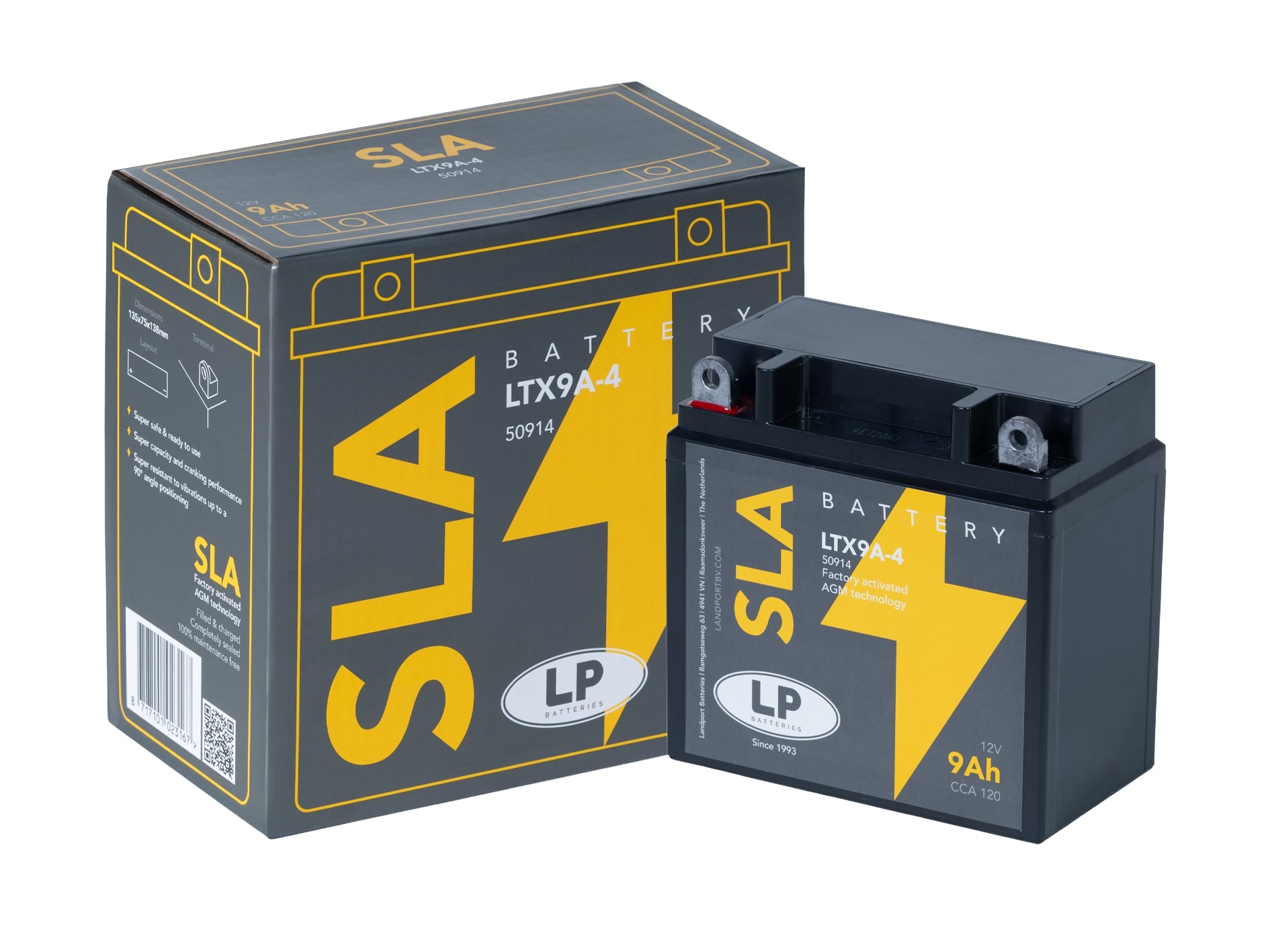 SLA AKÜ (MB LTX9A-4) / 9 A / KG: 2,8 / L:135 / W:75 / H:138 / CCA: 120