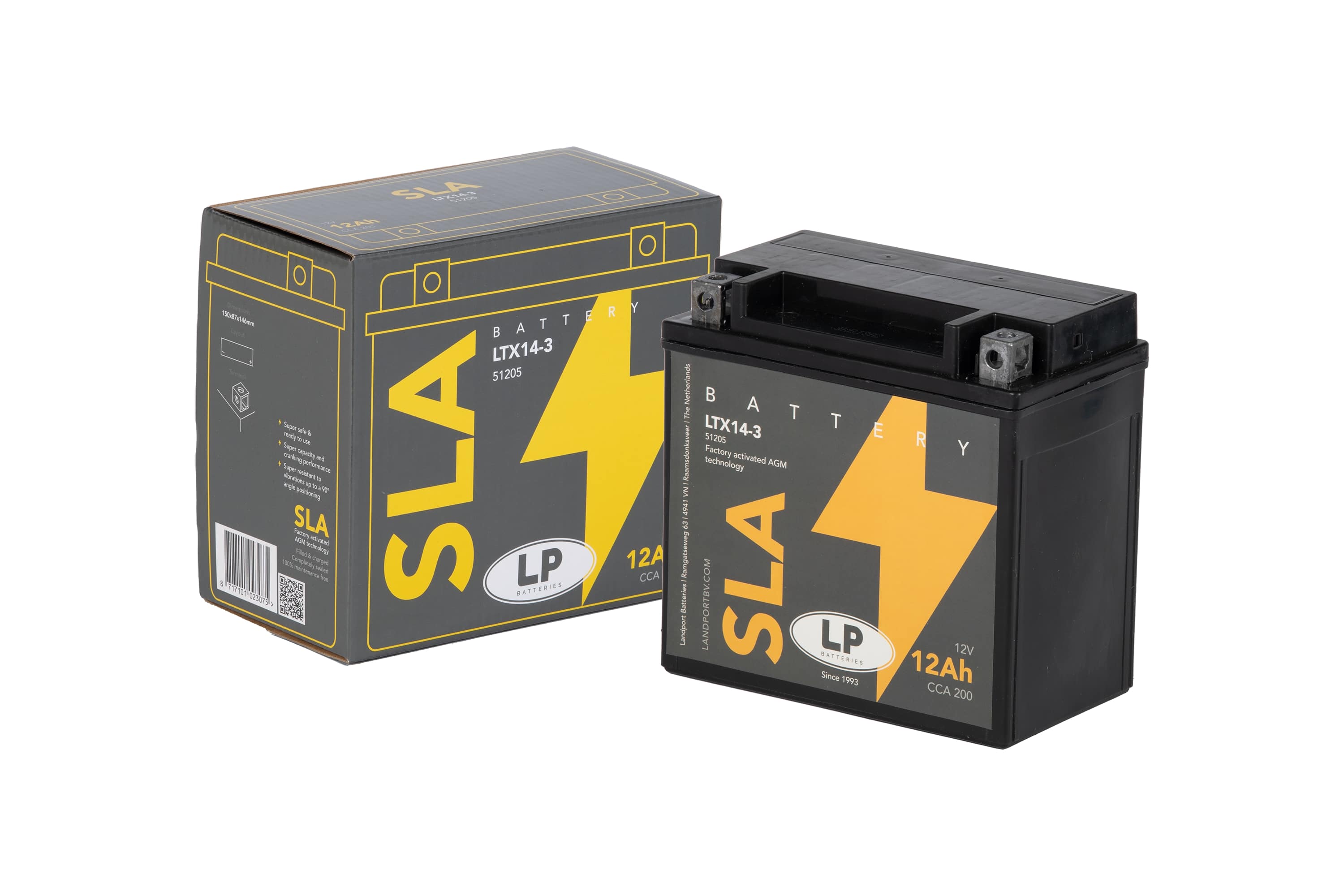 SLA AKÜ (MB LTX14-3) / 12 A / KG: 4,1 / L:150 / W:87 / H:146 / CCA: 200