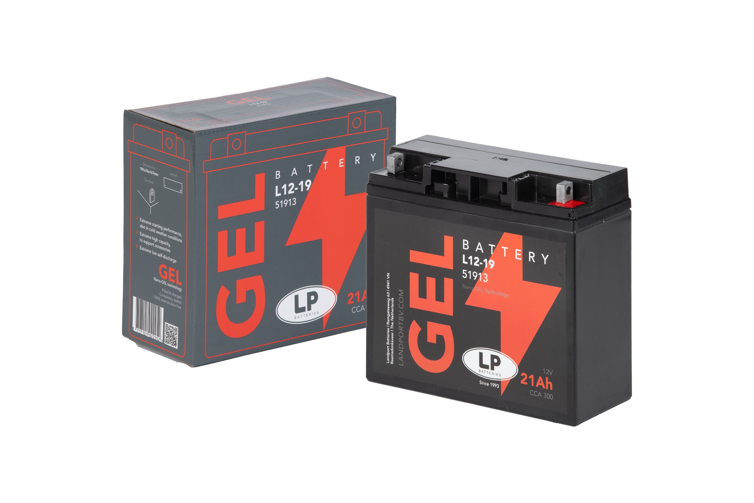 GEL AKÜ (MG L12-19) / 21 A / KG: 6,2 / L:181 / W:76 / H:167 / CCA: 300