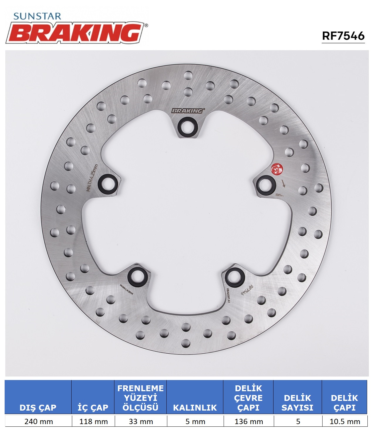 HONDA NC 700-750 / BMW G 310 R / GS YUVARLAK ARKA FREN DİSKİ